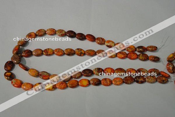 CDI750 15.5 inches 12*14mm oval dyed imperial jasper beads