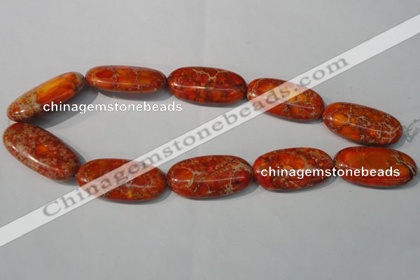 CDI752 15.5 inches 20*40mm oval dyed imperial jasper beads