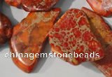 CDI760 15.5 inches 19*32mm – 22*38mm freeform dyed imperial jasper beads