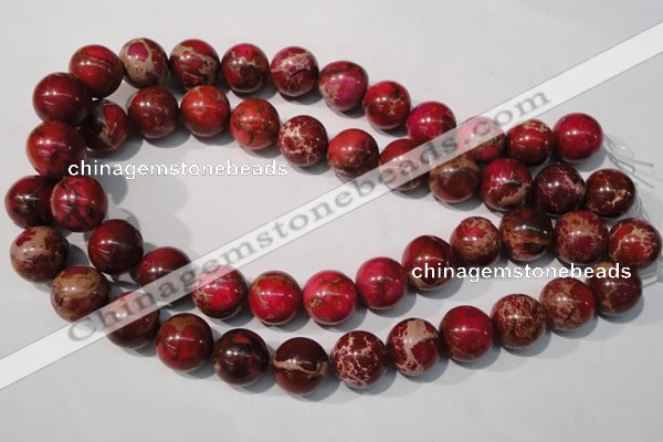 CDI763 15.5 inches 16mm round dyed imperial jasper beads