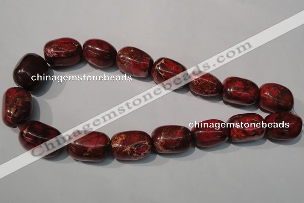 CDI771 15.5 inches 18*25mm nuggets dyed imperial jasper beads