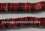 CDI773 15.5 inches 2*12mm dish dyed imperial jasper beads