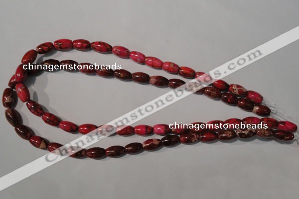 CDI777 15.5 inches 8*13mm rice dyed imperial jasper beads