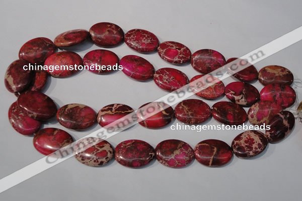 CDI783 15.5 inches 18*25mm oval dyed imperial jasper beads