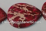 CDI790 15.5 inches 30*40mm flat teardrop dyed imperial jasper beads