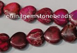 CDI792 15.5 inches 12*12mm heart dyed imperial jasper beads