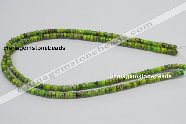 CDI86 16 inches 4*6mm rondelle dyed imperial jasper beads wholesale