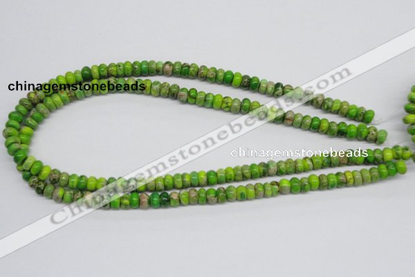 CDI87 16 inches 5*8mm rondelle dyed imperial jasper beads wholesale