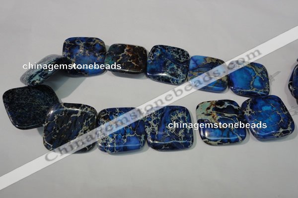 CDI903 15.5 inches 34*34mm square dyed imperial jasper beads