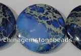 CDI909 15.5 inches 35mm flat round dyed imperial jasper beads