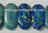 CDI917 15.5 inches 15*30mm oval double drilled dyed imperial jasper beads