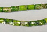 CDI919 15.5 inches 6*8mm tube dyed imperial jasper beads