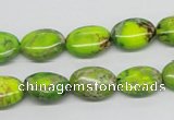 CDI92 16 inches 10*14mm oval dyed imperial jasper beads wholesale