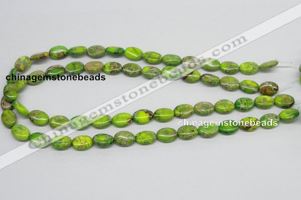 CDI92 16 inches 10*14mm oval dyed imperial jasper beads wholesale