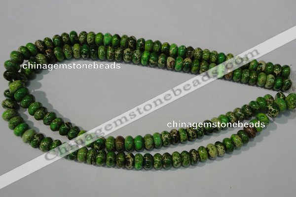 CDI927 15.5 inches 6*10mm rondelle dyed imperial jasper beads