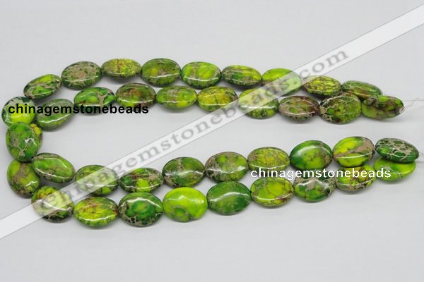 CDI93 16 inches 15*20mm oval dyed imperial jasper beads wholesale