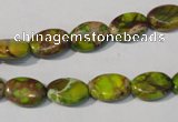 CDI939 15.5 inches 8*12mm oval dyed imperial jasper beads