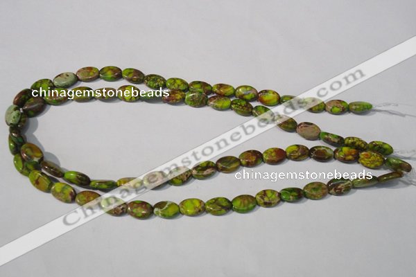 CDI939 15.5 inches 8*12mm oval dyed imperial jasper beads