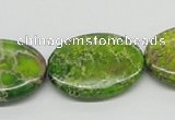 CDI94 16 inches 22*30mm oval dyed imperial jasper beads wholesale