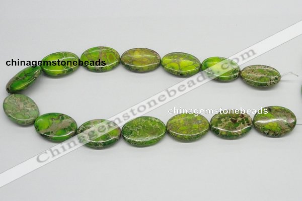 CDI94 16 inches 22*30mm oval dyed imperial jasper beads wholesale