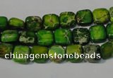 CDI944 15.5 inches 8*8mm square dyed imperial jasper beads