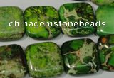 CDI946 15.5 inches 18*18mm square dyed imperial jasper beads