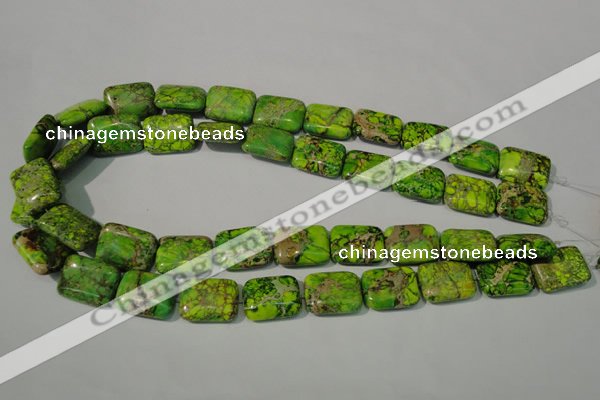 CDI949 15.5 inches 15*20mm rectangle dyed imperial jasper beads