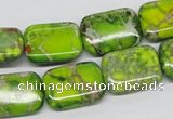 CDI95 16 inches 13*18mm rectangle dyed imperial jasper beads wholesale