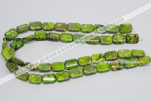 CDI95 16 inches 13*18mm rectangle dyed imperial jasper beads wholesale