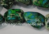 CDI961 15.5 inches 18*20mm nuggets dyed imperial jasper beads