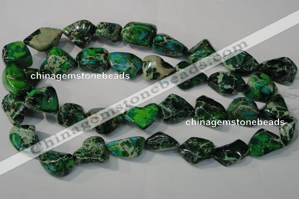 CDI961 15.5 inches 18*20mm nuggets dyed imperial jasper beads