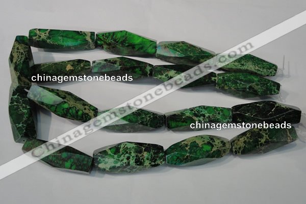 CDI965 15.5 inches 15*45mm faceted rice dyed imperial jasper beads