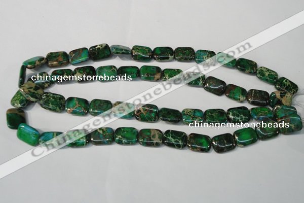 CDI974 15.5 inches 12*16mm rectangle dyed imperial jasper beads