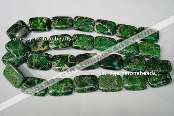 CDI975 15.5 inches 22*30mm rectangle dyed imperial jasper beads