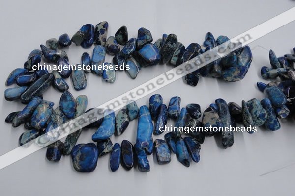 CDI986 15.5 inches 8*20mm - 10*35mm dyed imperial jasper chips beads