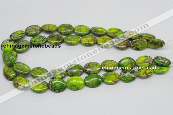 CDI99 16 inches 13*18mm oval dyed imperial jasper beads wholesale