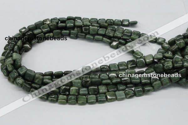 CDJ04 15.5 inches 10*10mm square Canadian jade beads wholesale