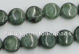 CDJ10 15.5 inches 12mm flat round Canadian jade beads wholesale