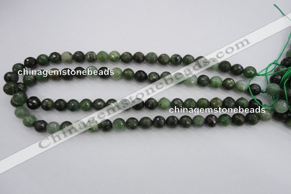 CDJ263 15.5 inches 10mm faceted round Canadian jade beads wholesale