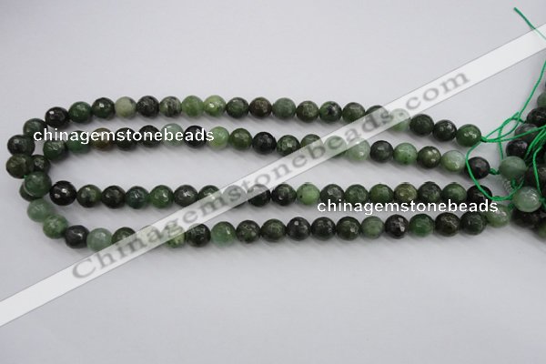 CDJ263 15.5 inches 10mm faceted round Canadian jade beads wholesale