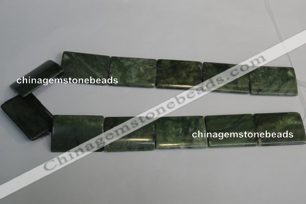 CDJ36 15.5 inches 25*35mm flat tube Canadian jade beads wholesale