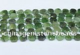 CDJ410 15.5 inches 8mm faceted square Canadian jade beads