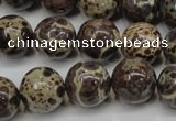 CDM06 15.5 inches 14mm round African dalmatian jasper beads