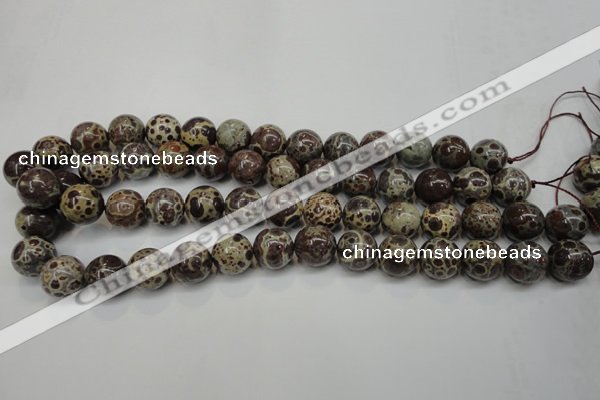 CDM06 15.5 inches 14mm round African dalmatian jasper beads