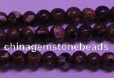 CDM50 15 inches 4mm round strawberry dalmatian jasper beads