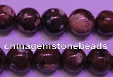 CDM52 15 inches 8mm round strawberry dalmatian jasper beads