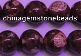 CDM53 15 inches 10mm round strawberry dalmatian jasper beads