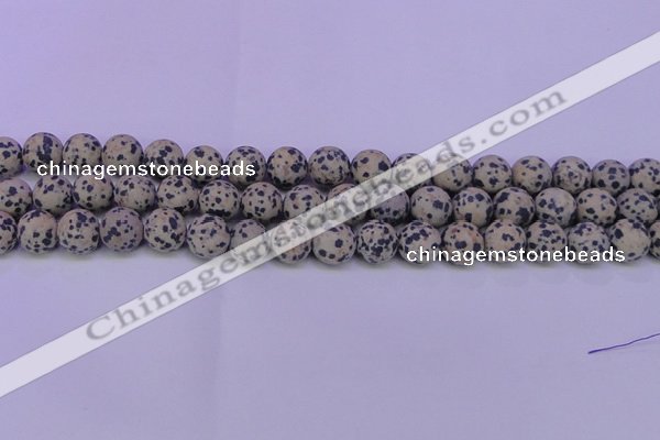 CDM81 15.5 inches 6mm round matte dalmatian jasper beads