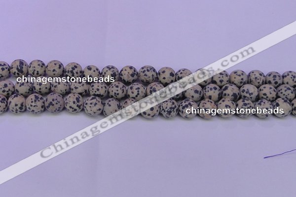 CDM82 15.5 inches 8mm round matte dalmatian jasper beads