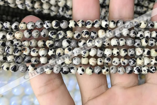 CDM90 15.5 inches 4mm round dalmatian jasper beads wholesale